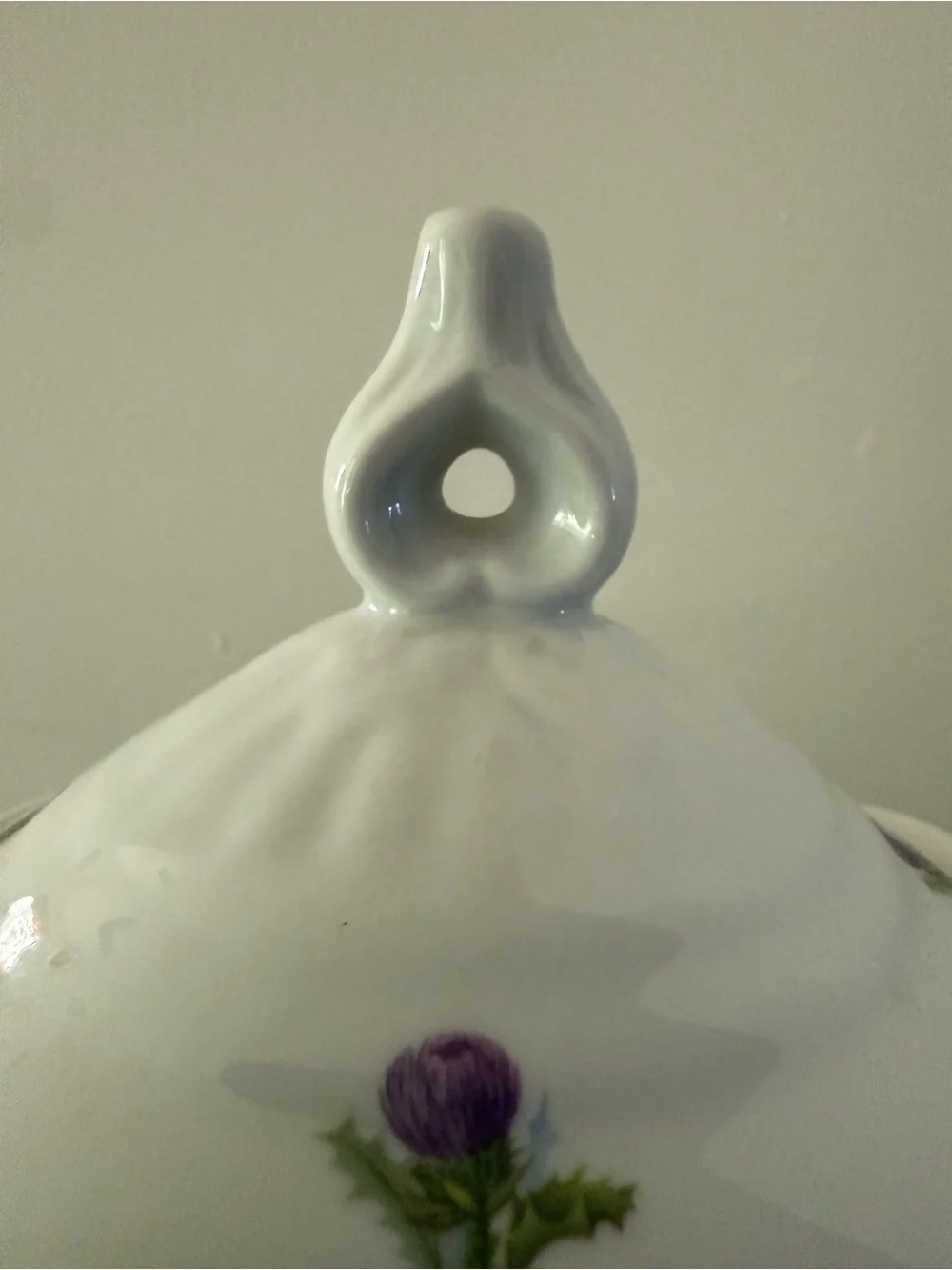 Thistle motifs Teapot With Lid Pre-Owned 7.5